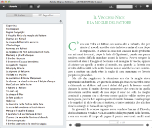Schermata di Adobe Digital Editions